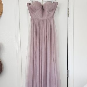 Jenny Yoo bridesmaids strapless long gown dress
